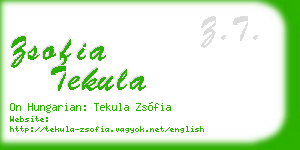 zsofia tekula business card